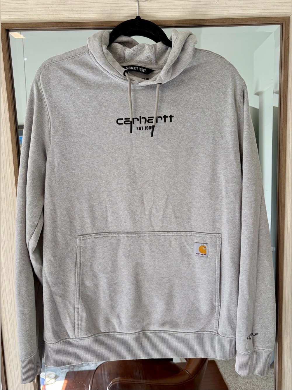 Carhartt Force Relaxed Fit Lightweight Logo Graphic Sweatshirt size Medium Grey